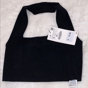 Black crop top from Zara. BNWT